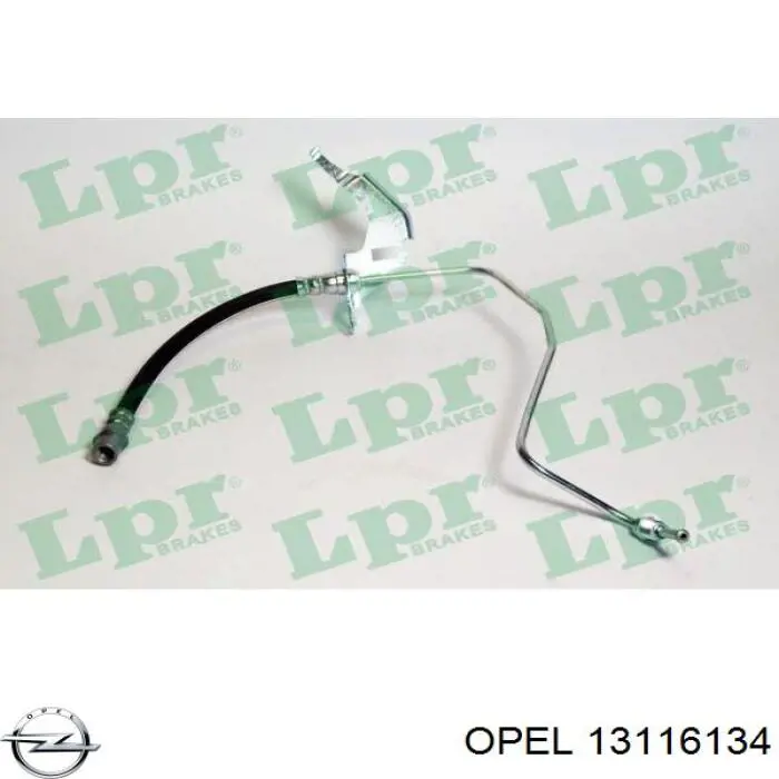 Купити 13116134 Opel Шланг гальмівний задній, правий