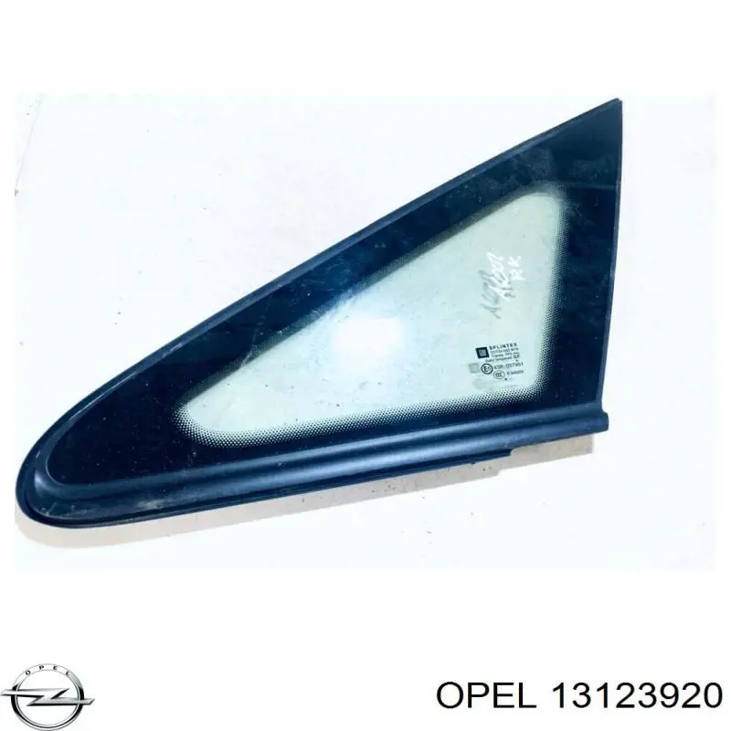 13123920 Opel скло-кватирка двері, передній, лівій