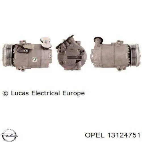 Компресор системи кондиціювання Opel 13124751 ціна, від 81.08 USD