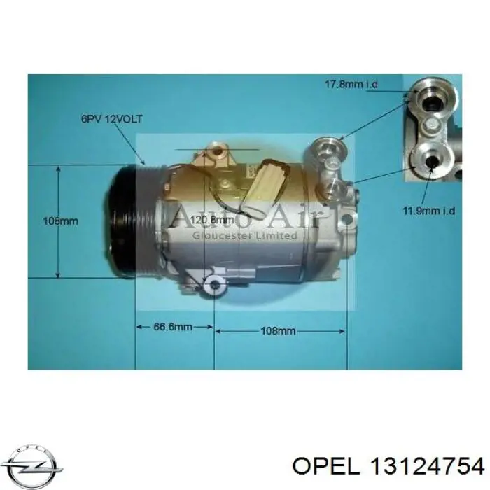 Купити 13124754 Opel Компресор кліматичної установки
