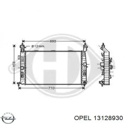 Радіатор основний Opel 13128930 ціна, від 84.67 USD