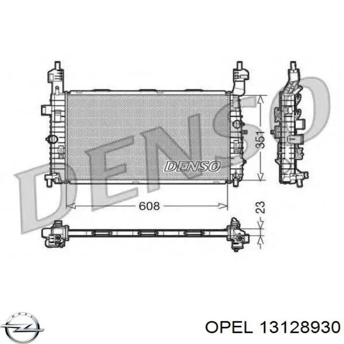 13128930 Opel радіатор охолодження двигуна