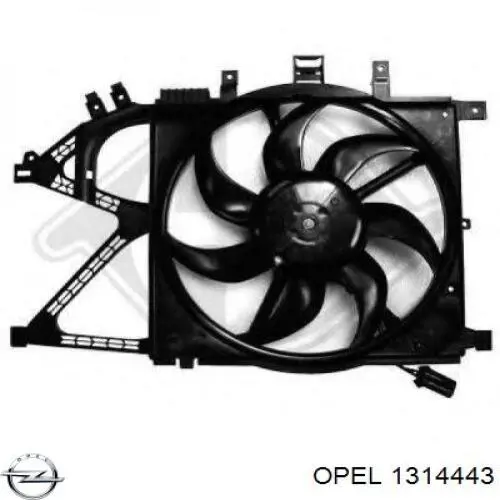 Дифузор (кожух) радіатора охолодження Opel 1314443 ціна, від 69.07 USD