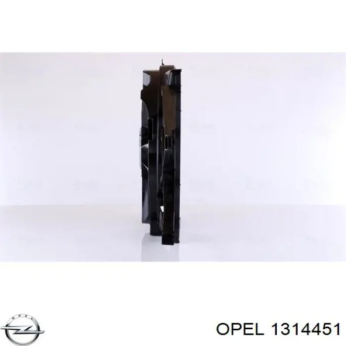 Купити 1314451 Opel Дифузор радіатора охолодження, в зборі з двигуном і крильчаткою