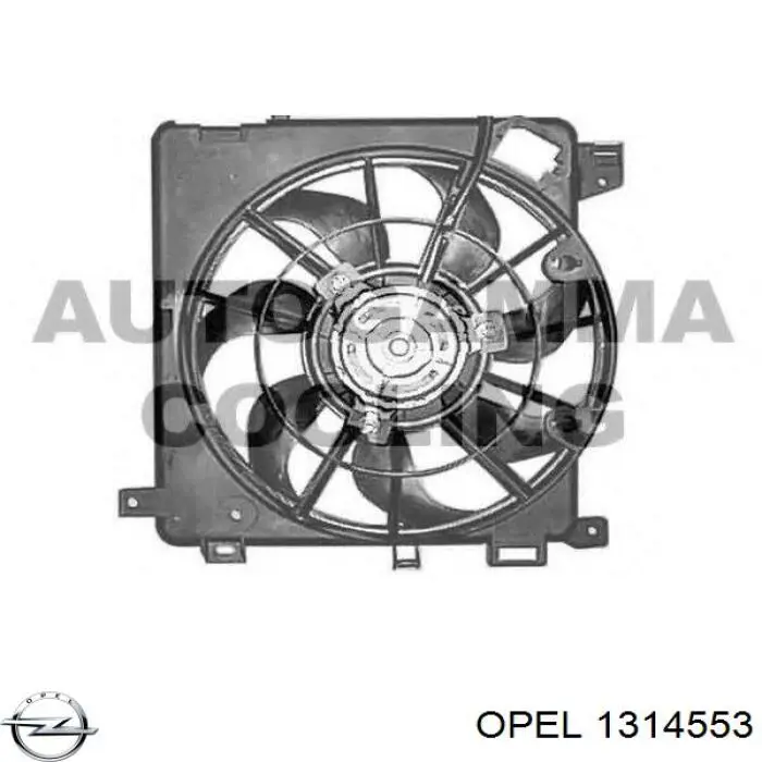 Дифузор (кожух) радіатора охолодження Opel Astra H (L48, L08) (Опель Астра)