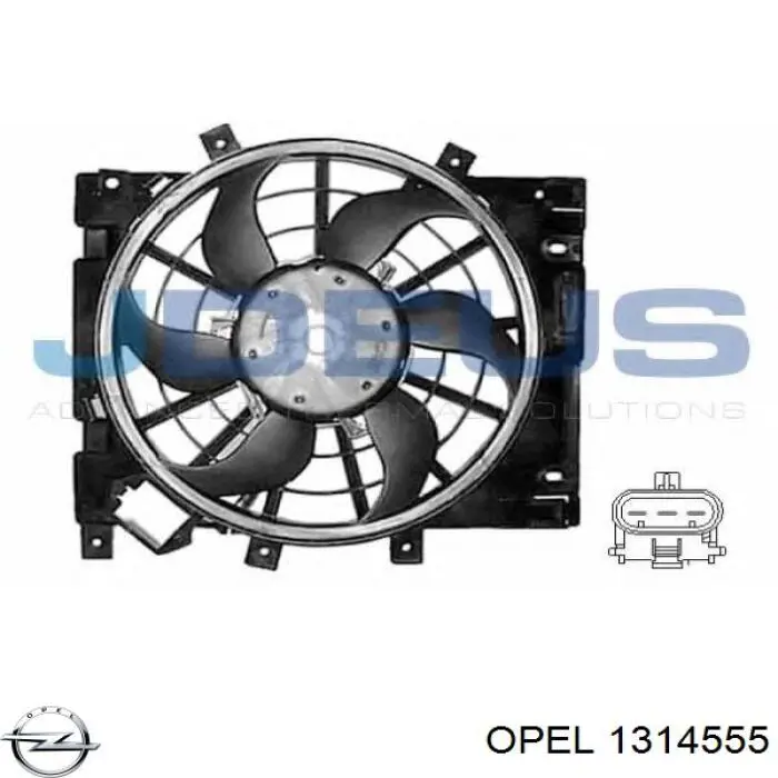 Дифузор вентилятора Opel 1314555 ціна, від 35.29 USD