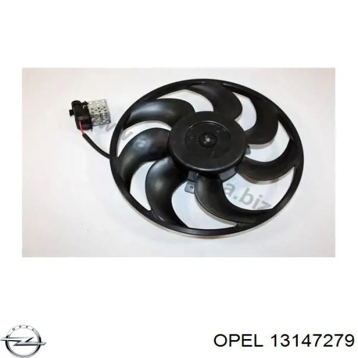 13147279 Opel електровентилятор охолодження в зборі (двигун + крильчатка)