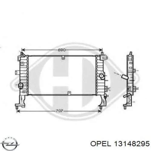 13148295 Opel Радіатор охолодження двигуна