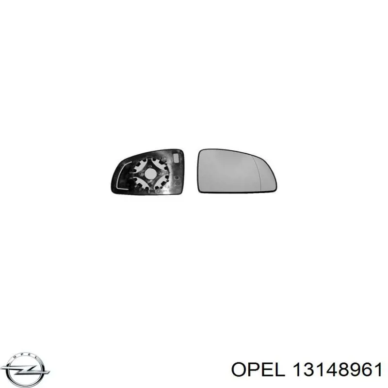 Дзеркальний елемент правого дзеркала заднього виду 13148961 OPEL