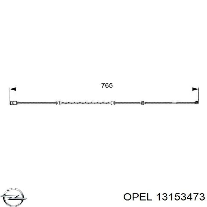 Сигналізатор знос гальмівних колодок Opel 13153473 ціна, від 4.02 USD