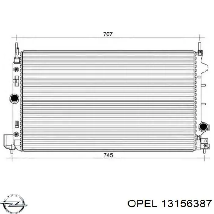 Купити 13156387 Opel Радіатор двигуна