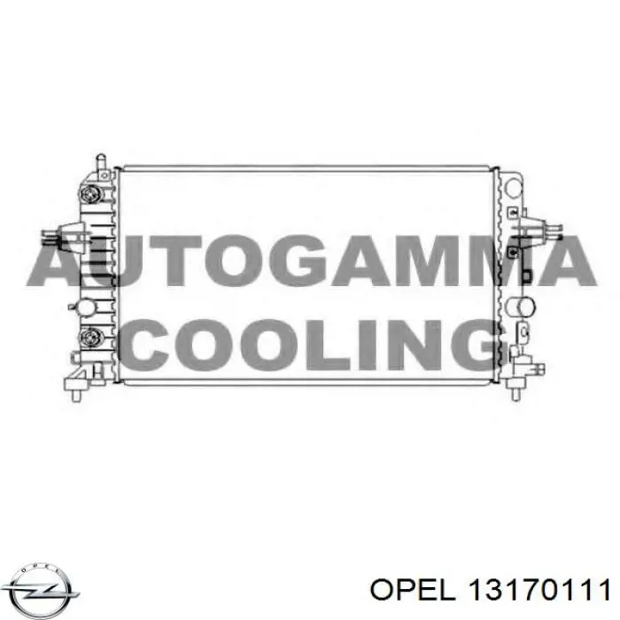 13170111 Opel радіатор охолодження двигуна