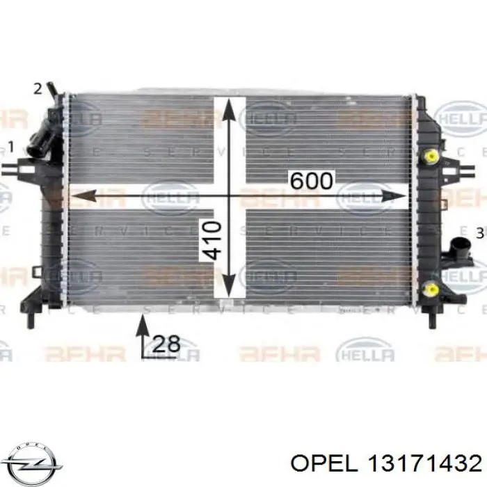 Радіатор основний Opel 13171432 ціна, від 142.39 USD