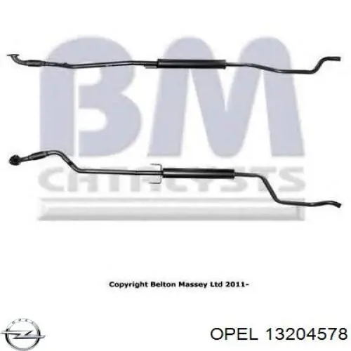 Купити 13204578 Opel Вихлопна труба