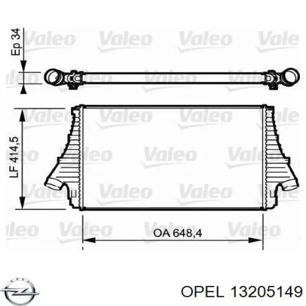 Система охолодження наддувочного повітря Opel 13205149 ціна, від 147.38 USD