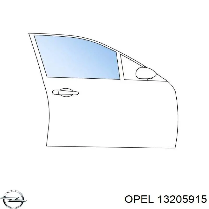 5161322 Opel скло передніх дверей, правою