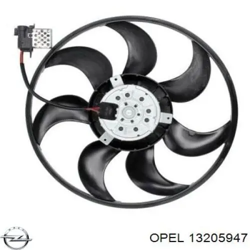 Купити 13205947 Opel Електровентилятор охолодження в зборі (двигун + крильчатка)