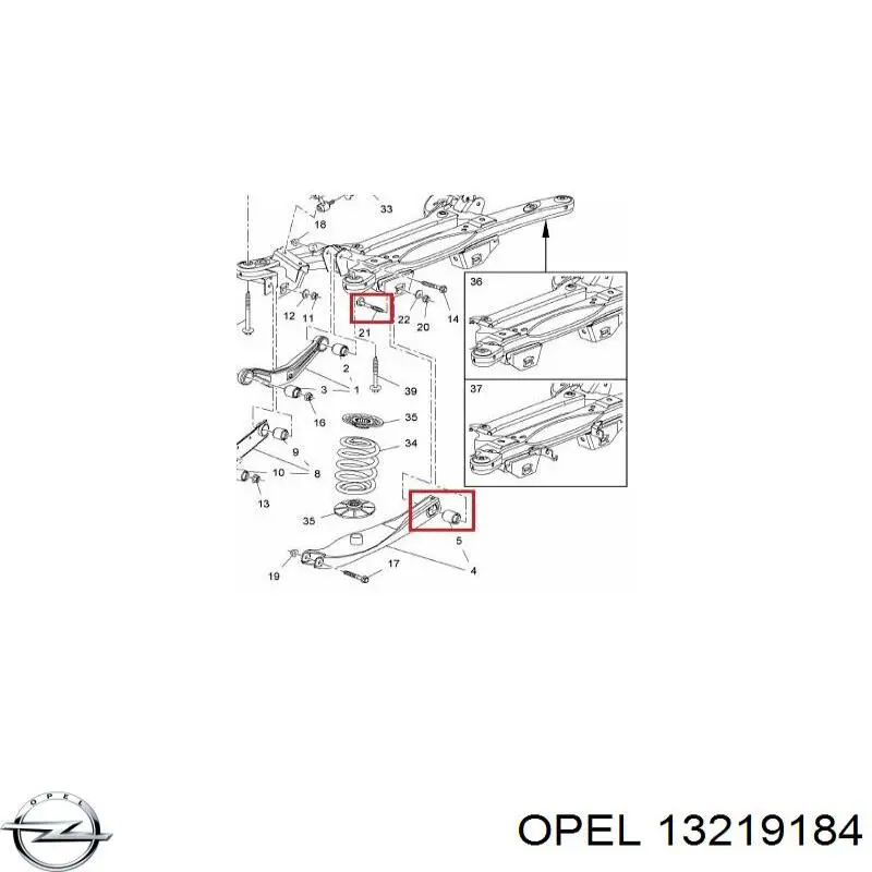 Болт кріплення заднього нижнього важеля, внутрішній Opel 13219184 ціна, від 6.90 USD