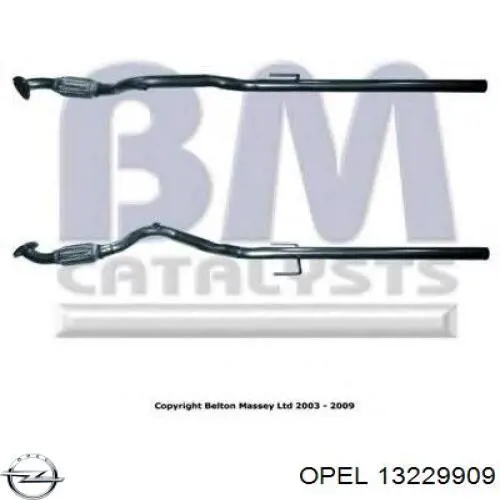 Купити 13229909 Opel Труба приймальна (штани) глушника, передня
