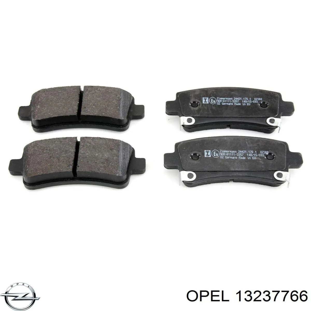 Задні гальмівні колодки 13237766 Opel