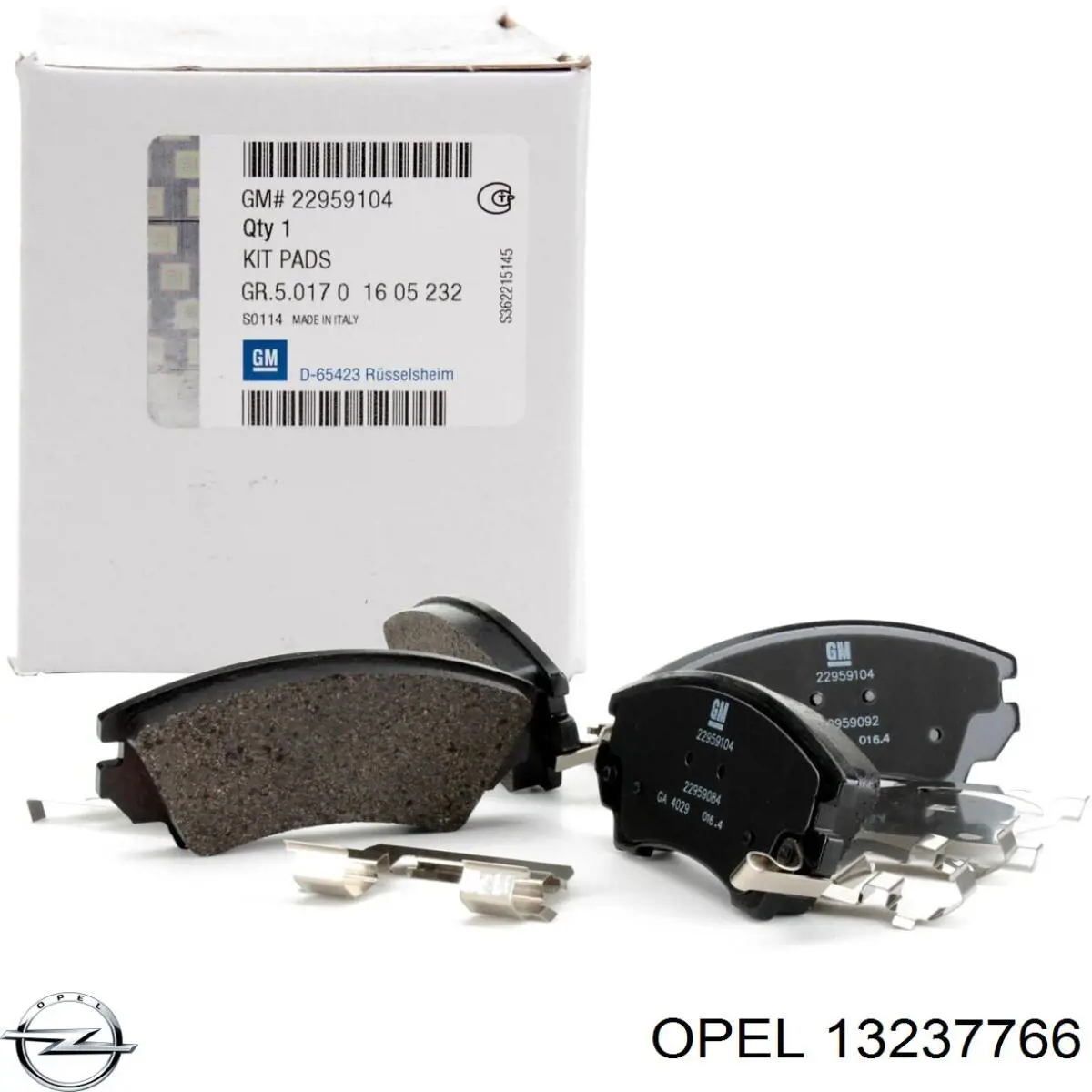 Задні гальмівні колодки Opel 13237766 ціна, від 21.41 USD