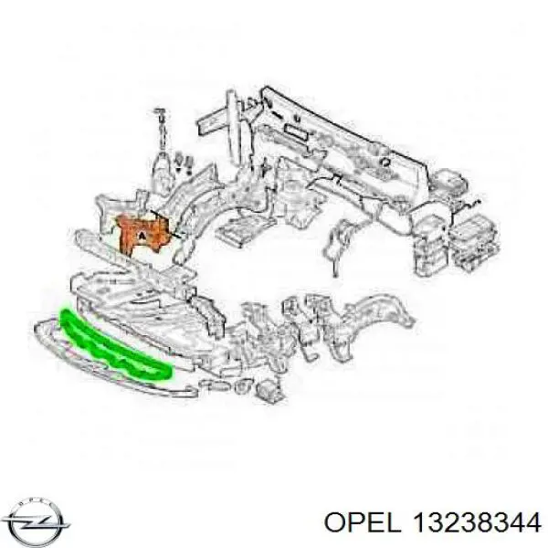 Купити 1406220 Opel Абсорбер (наповнювач) бампера переднього