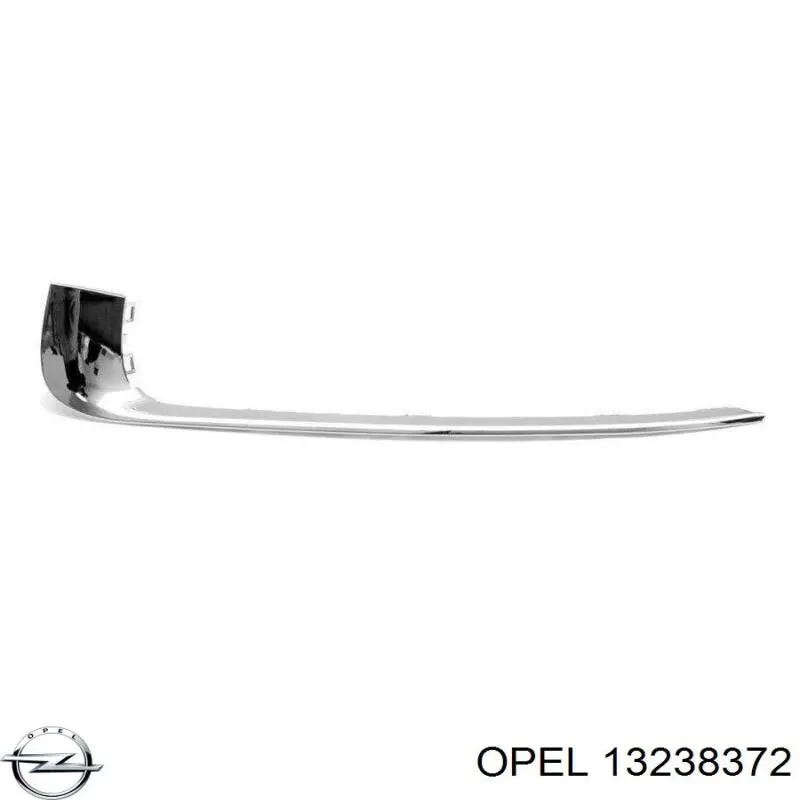 Молдинг решітки переднього бампера, лівий Opel 13238372 ціна, від 21.06 USD