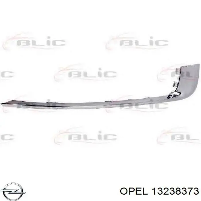 Молдинг решітки переднього бампера, правий Opel 13238373 ціна, від 24.21 USD