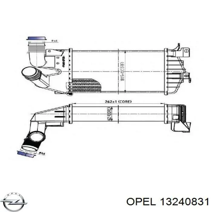 Система охолодження наддувочного повітря Opel 13240831 ціна, від 115.04 USD