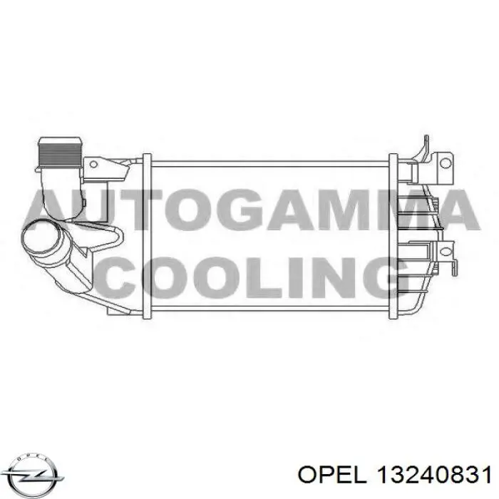 13240831 Opel Охолоджувач наддувочного повітря
