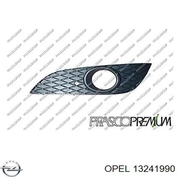 13241990 Opel заглушка/ решітка протитуманних фар бампера переднього, ліва