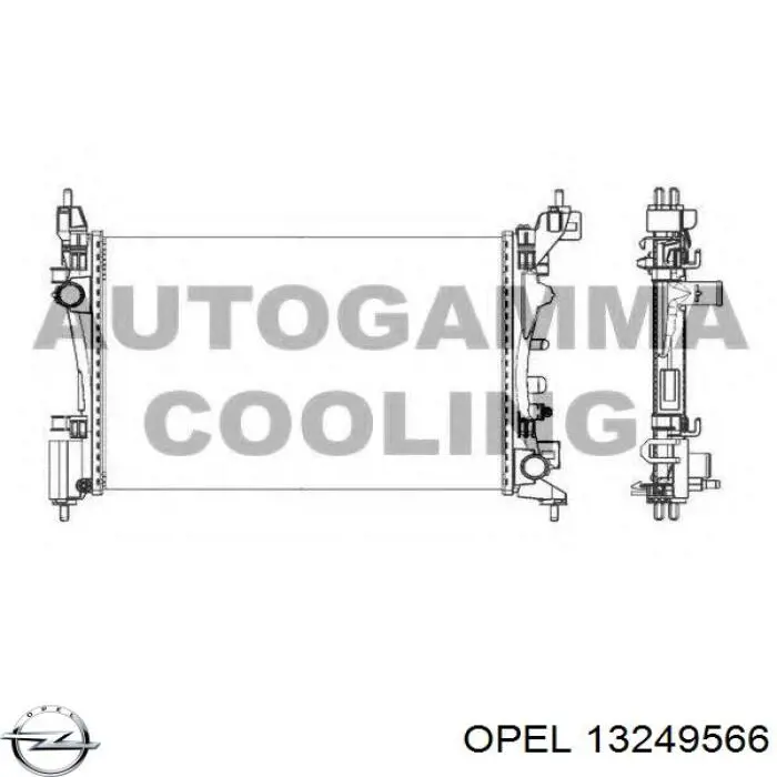 13249566 Opel Радіатор охолодження двигуна