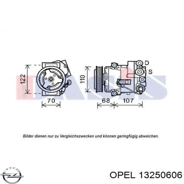 Купити 13250606 Opel Компресор кліматичної установки