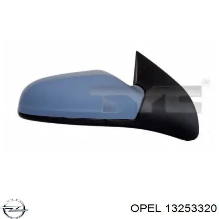 13253320 Opel Дзеркало заднього виду, ліве