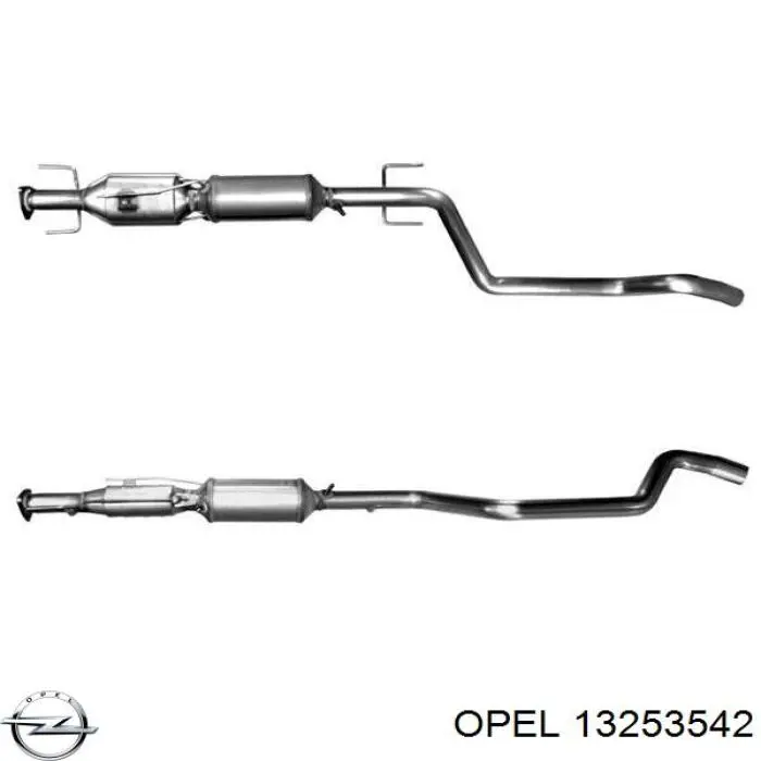 0855666 Opel глушник, центральна частина