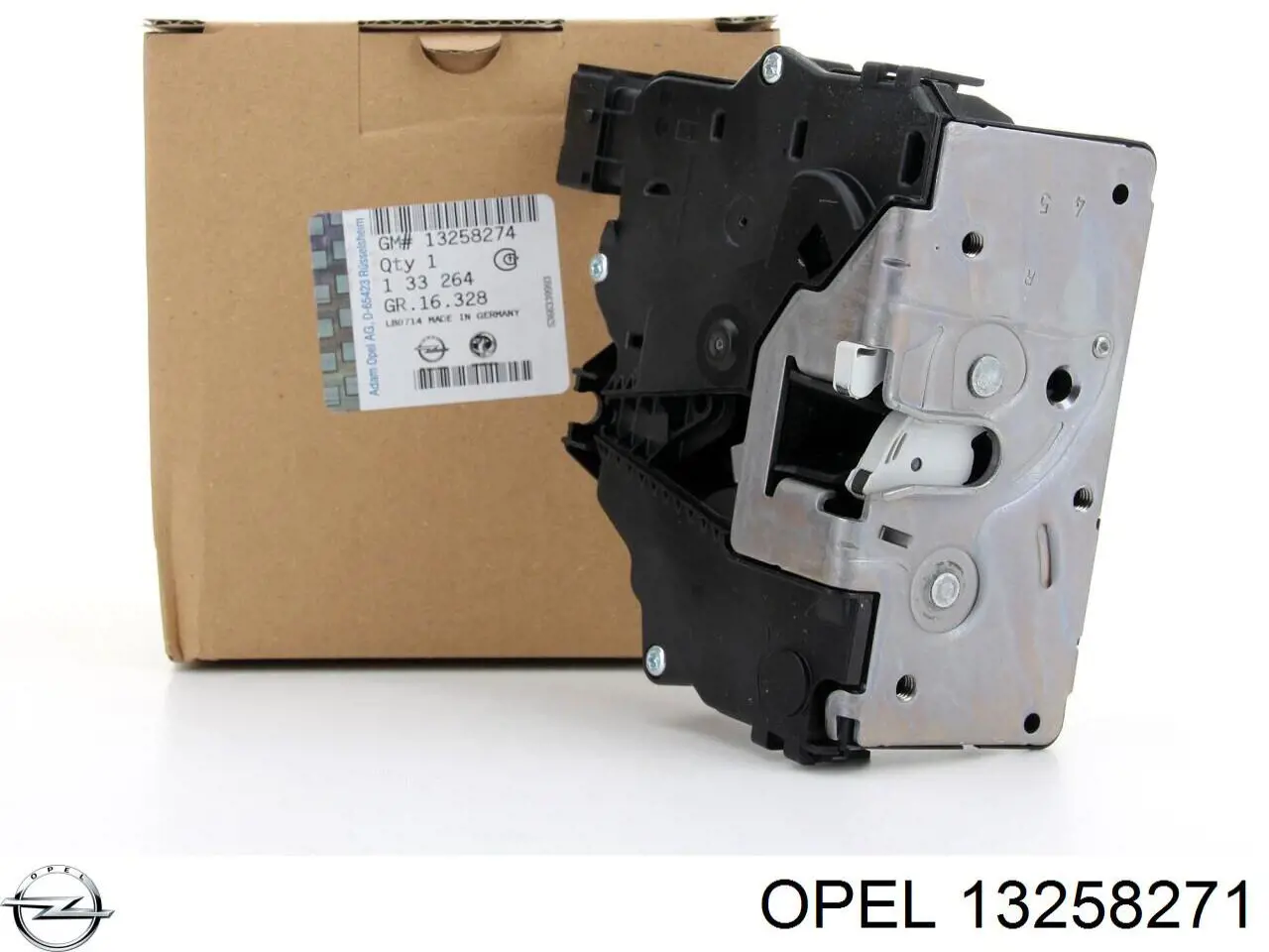 Замок передньої лівої двері 13258271 Opel