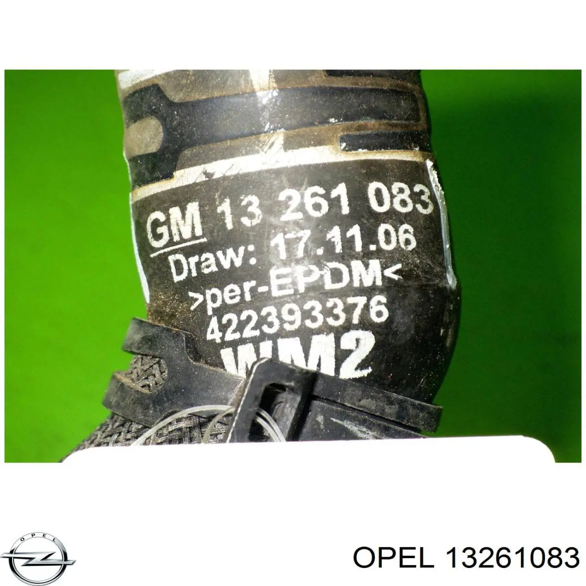Шланг/патрубок радіатора охолодження, верхній 13261083 OPEL