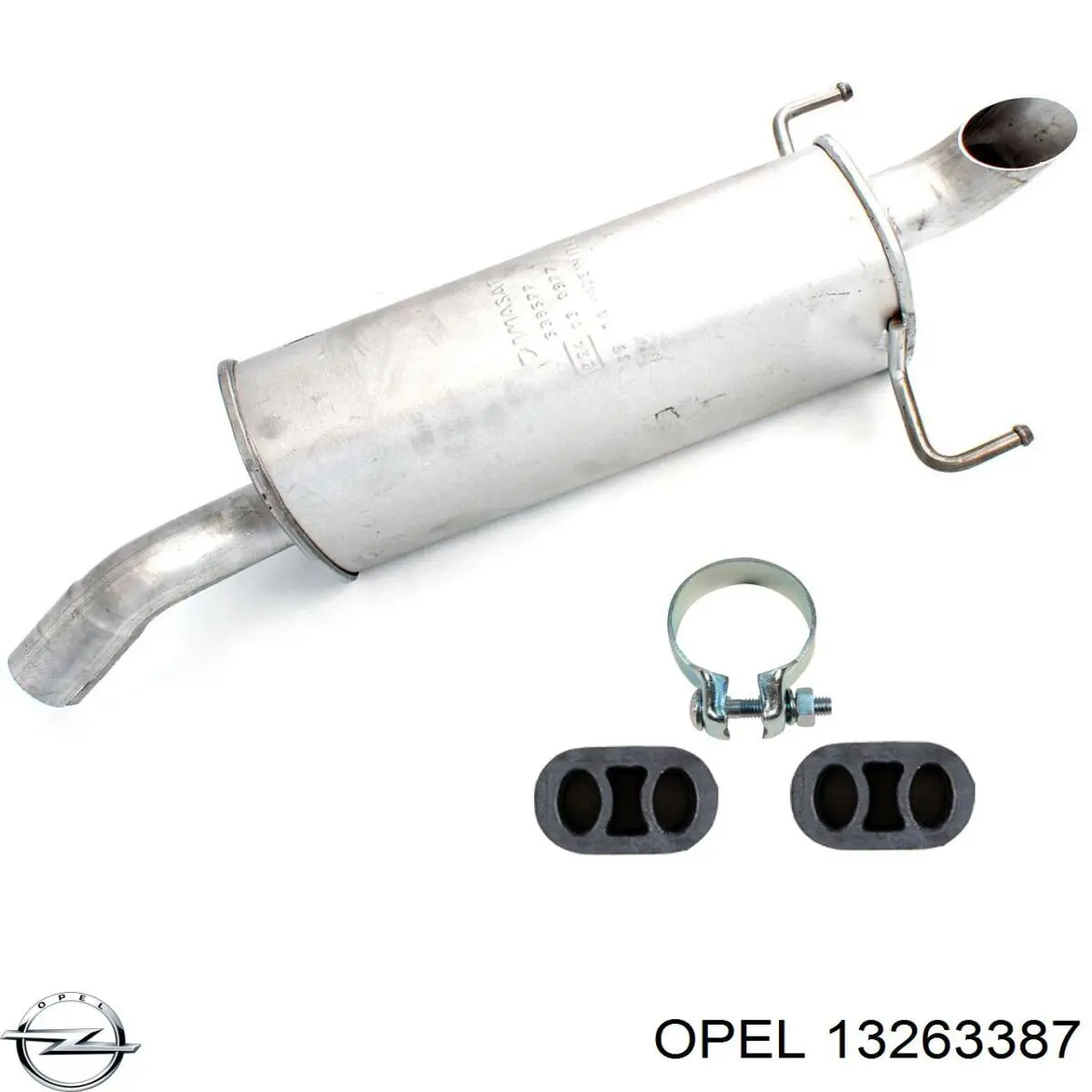 5852474 Opel глушник, задня частина