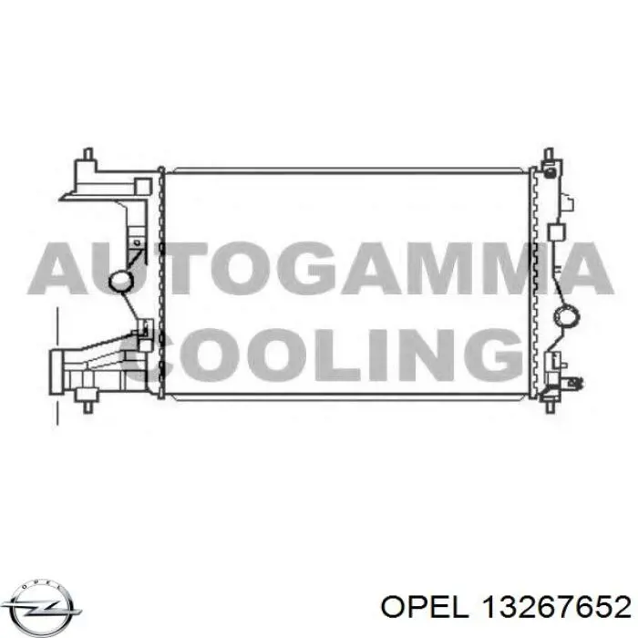 13267652 Opel радіатор охолодження двигуна