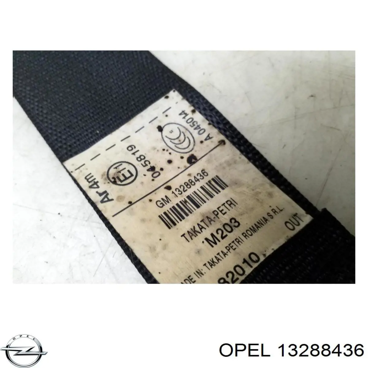Пасок безпеки задній лівий Opel 13288436