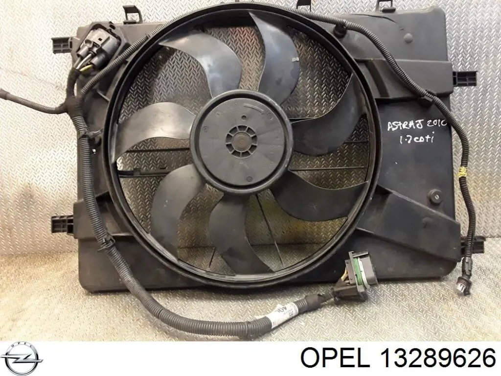 Купити 13289626 Opel Електровентилятор охолодження в зборі (двигун + крильчатка)