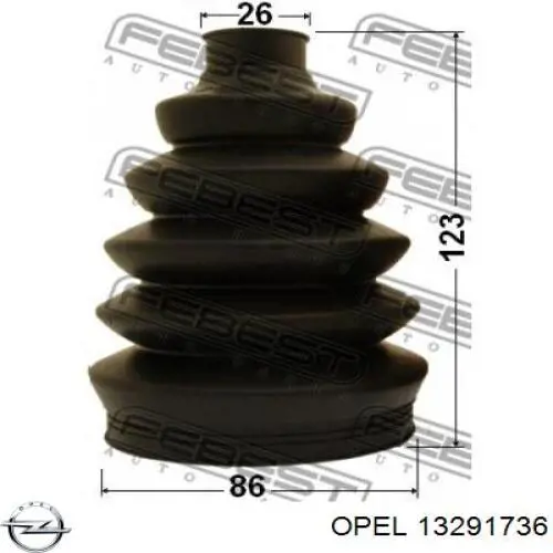 Купити 13291736 Opel Пильник шарніра приводу