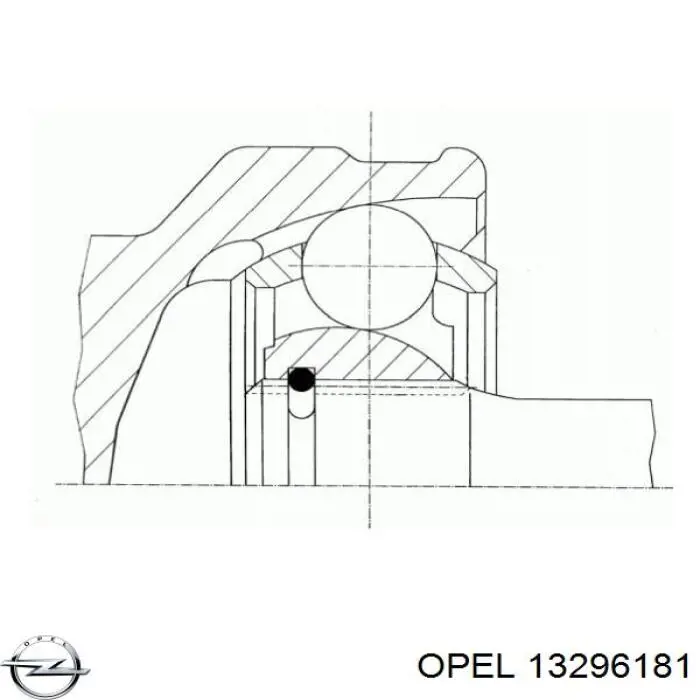 ШРУС зовнішній передній 13296181 Opel