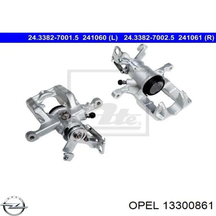 13300861 Opel супорт гальмівний задній лівий
