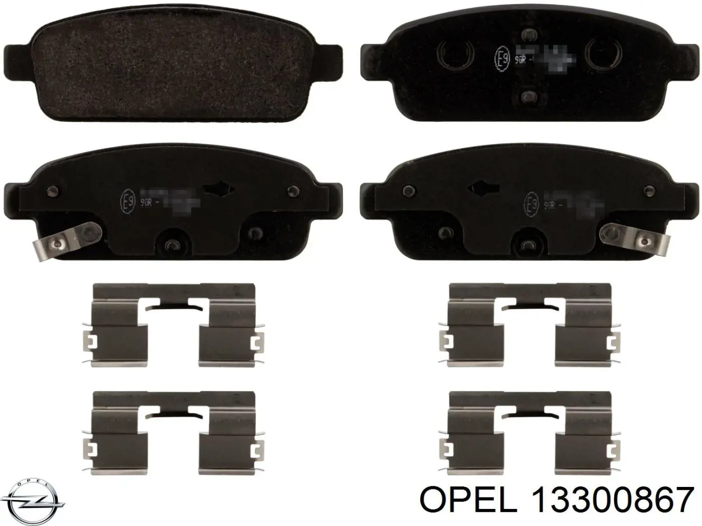 13300867 Opel колодки гальмові задні, дискові