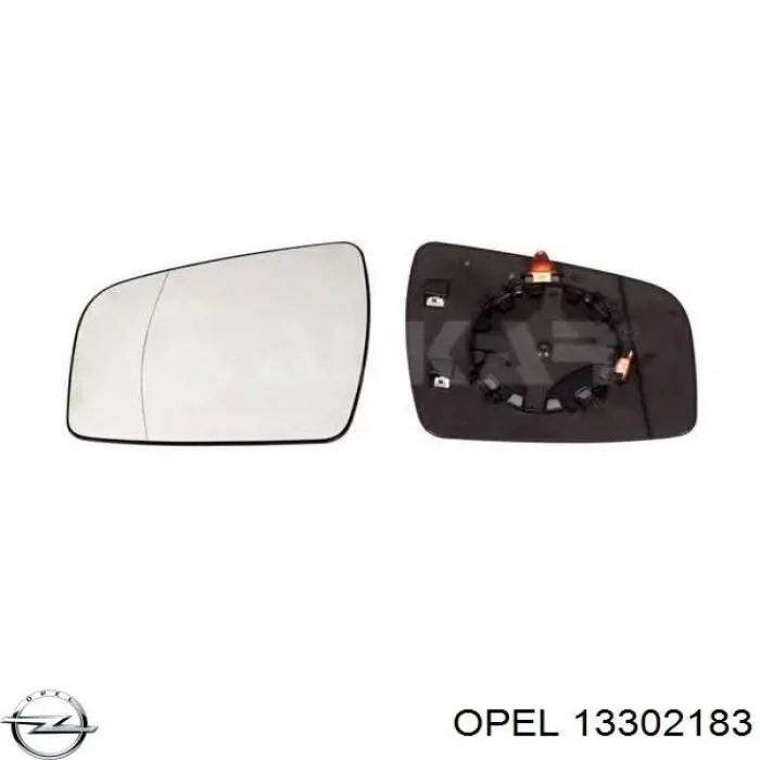 Дзеркальний елемент лівого дзеркала заднього виду Opel 13302183 ціна, від 11.21 USD