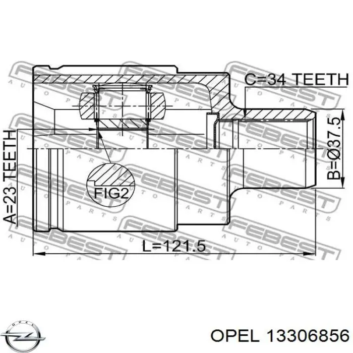 Купити 0374691 Opel ШРУС внутрішній правий