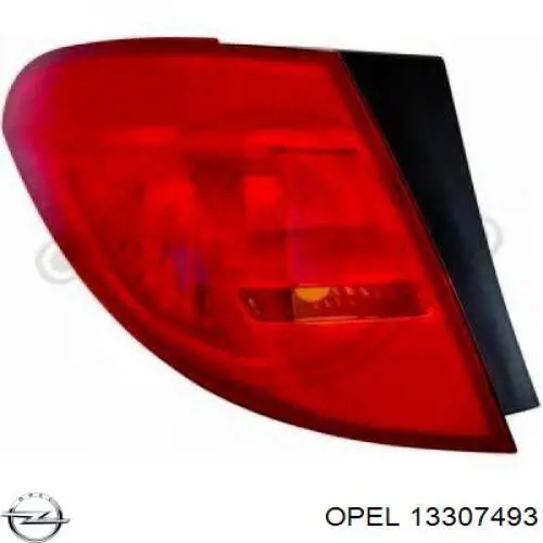 13307493 Opel Задній лівий зовнішній ліхтар