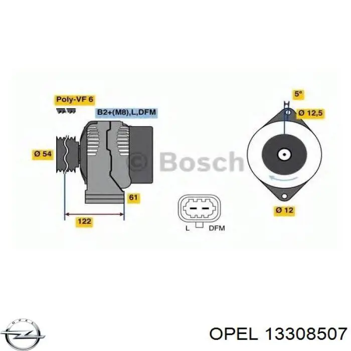 Купити 13308507 Opel Генератор