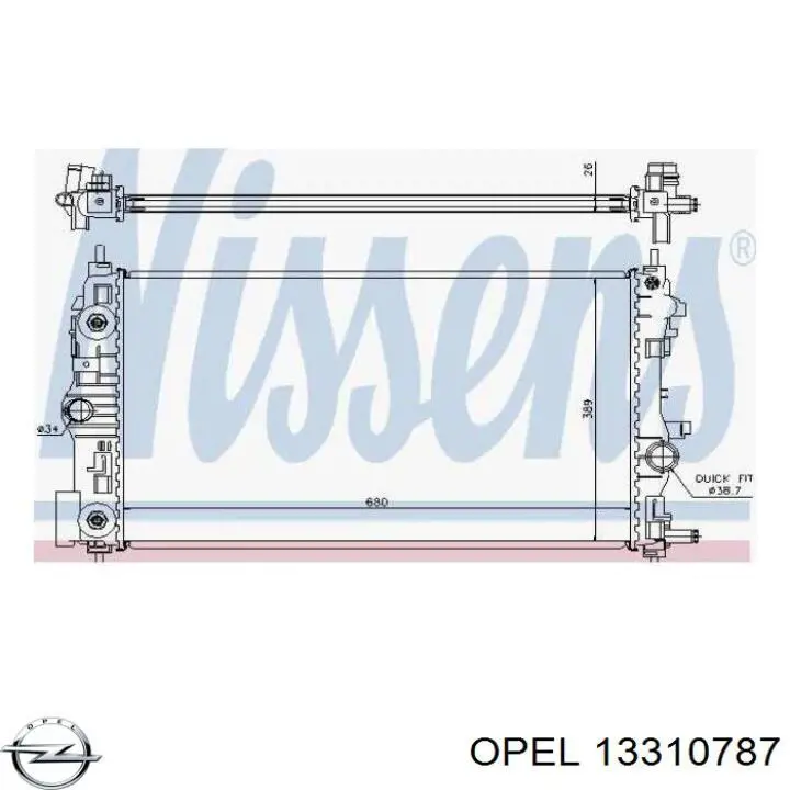 Радіатор 13310787 Opel